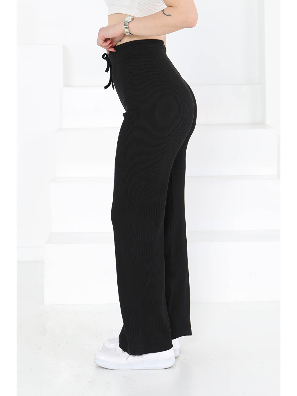 Kuşgözlü Pantolon Siyah - 27133-4