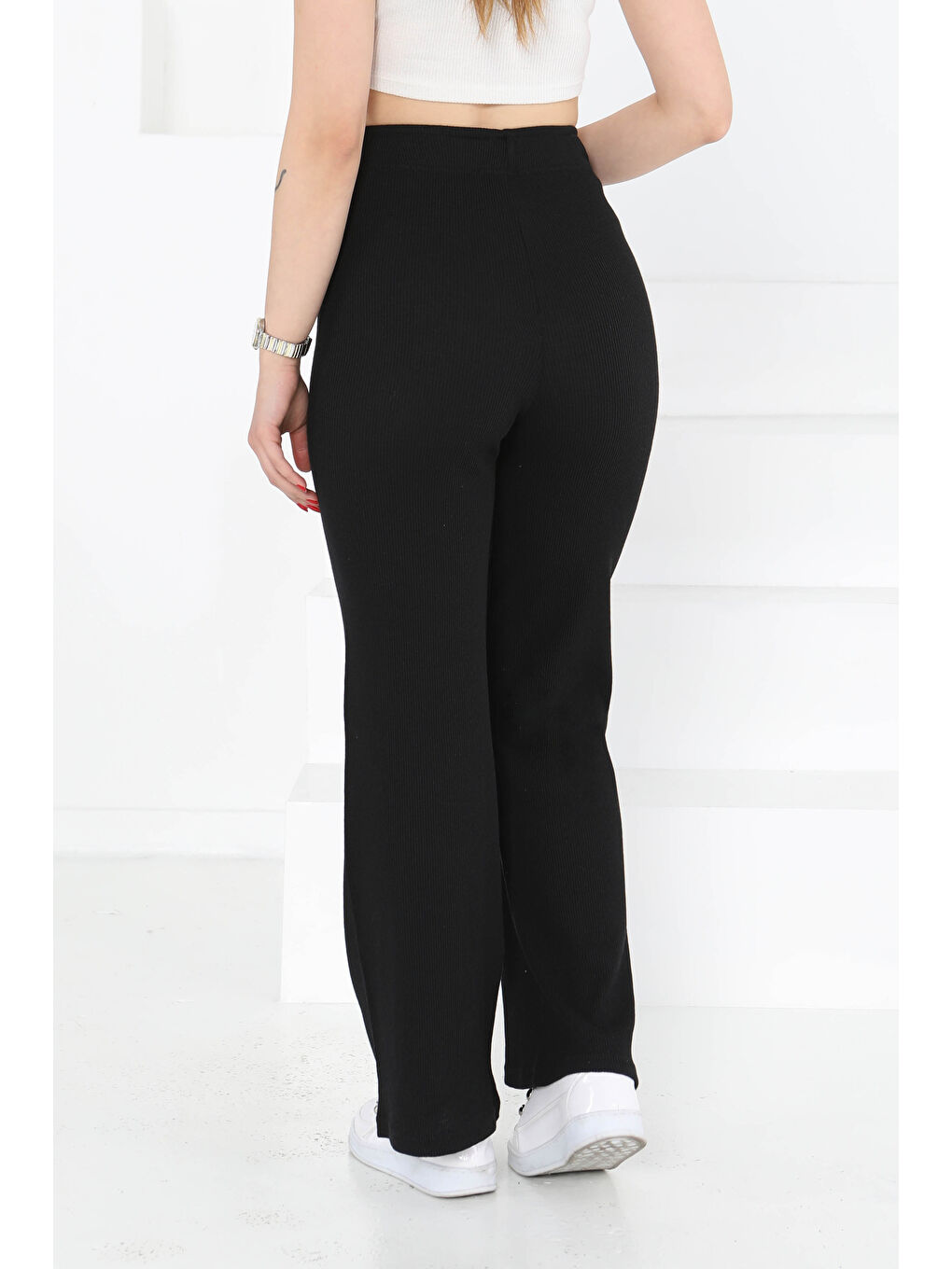 Kuşgözlü Pantolon Siyah - 27133-6