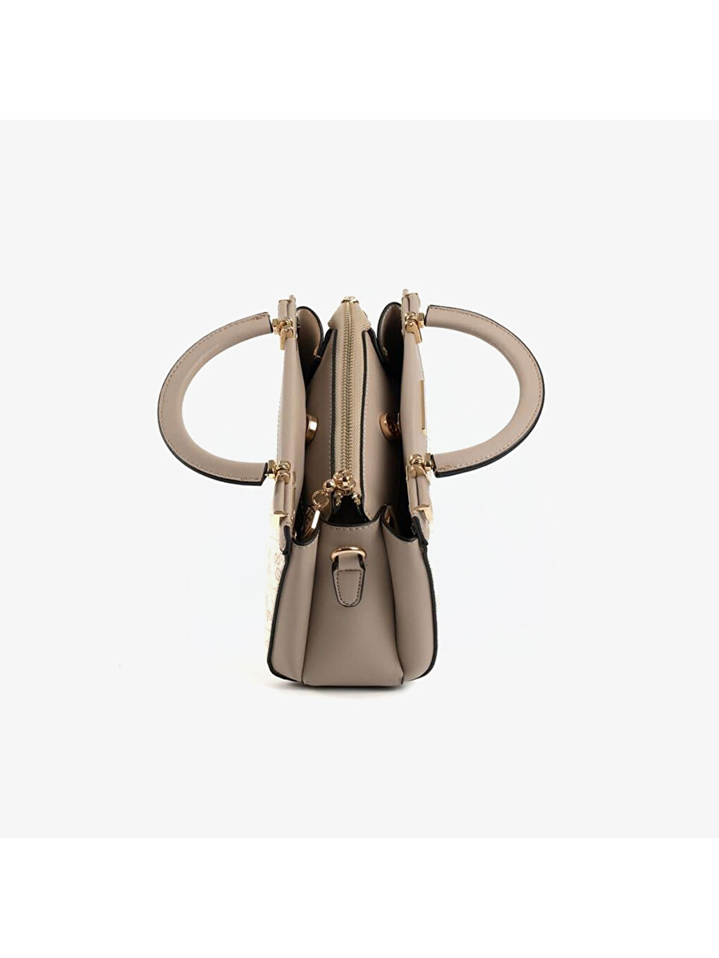 Kahverengi Kadın SP1193-M178 SILVER POLO El Çantası Bej-Kum-2
