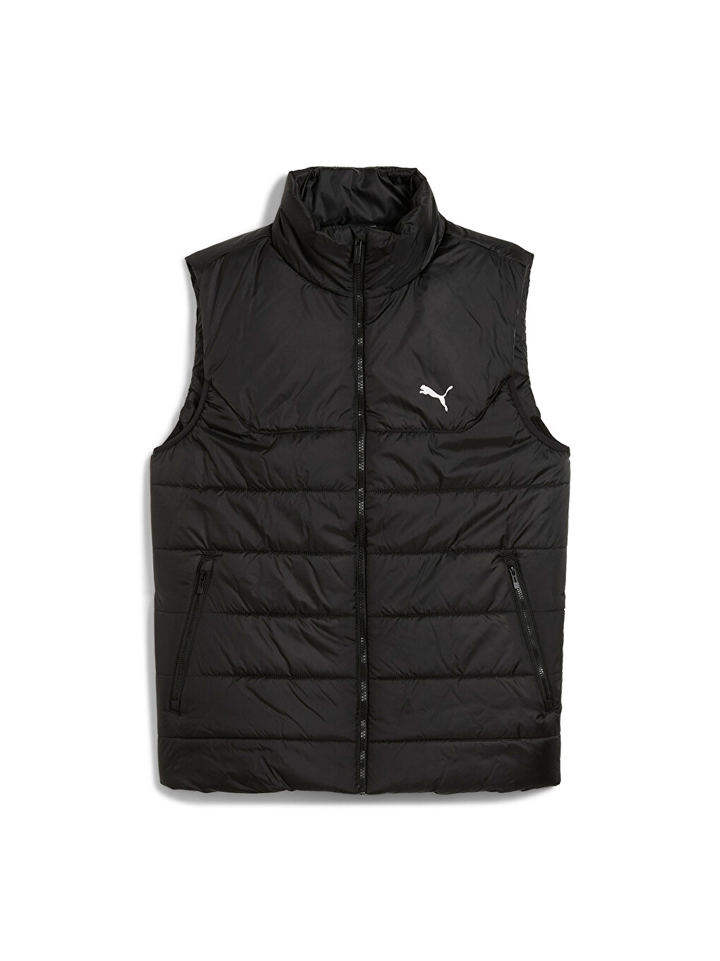 Essentials Padded Erkek Siyah Dik Yaka Yelek-3