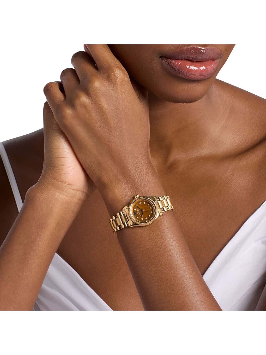 Sarı MK7578 Kadın Kol Saati-3