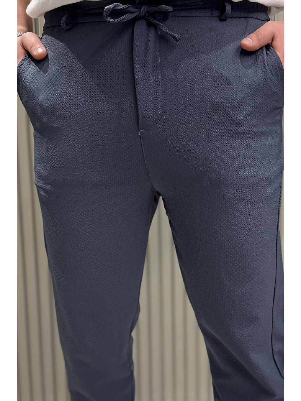 Mishar İtalia Gri Bel Bağcıklı Erkek Pantolon - 2