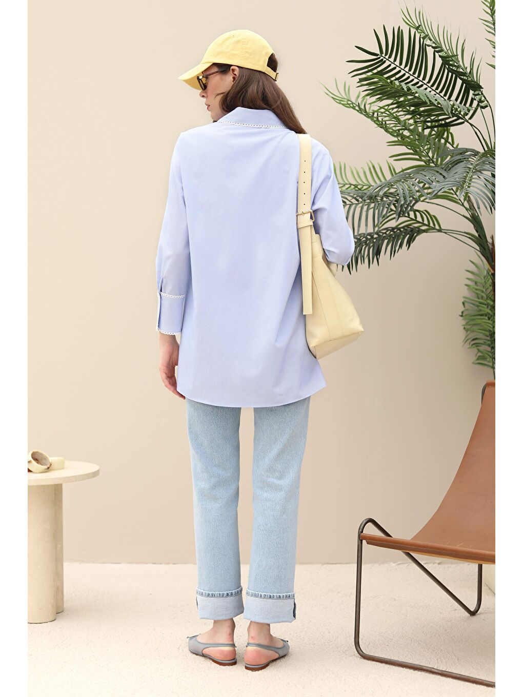 Su Taşı Şeritli Gömlek Bebe Mavi-2