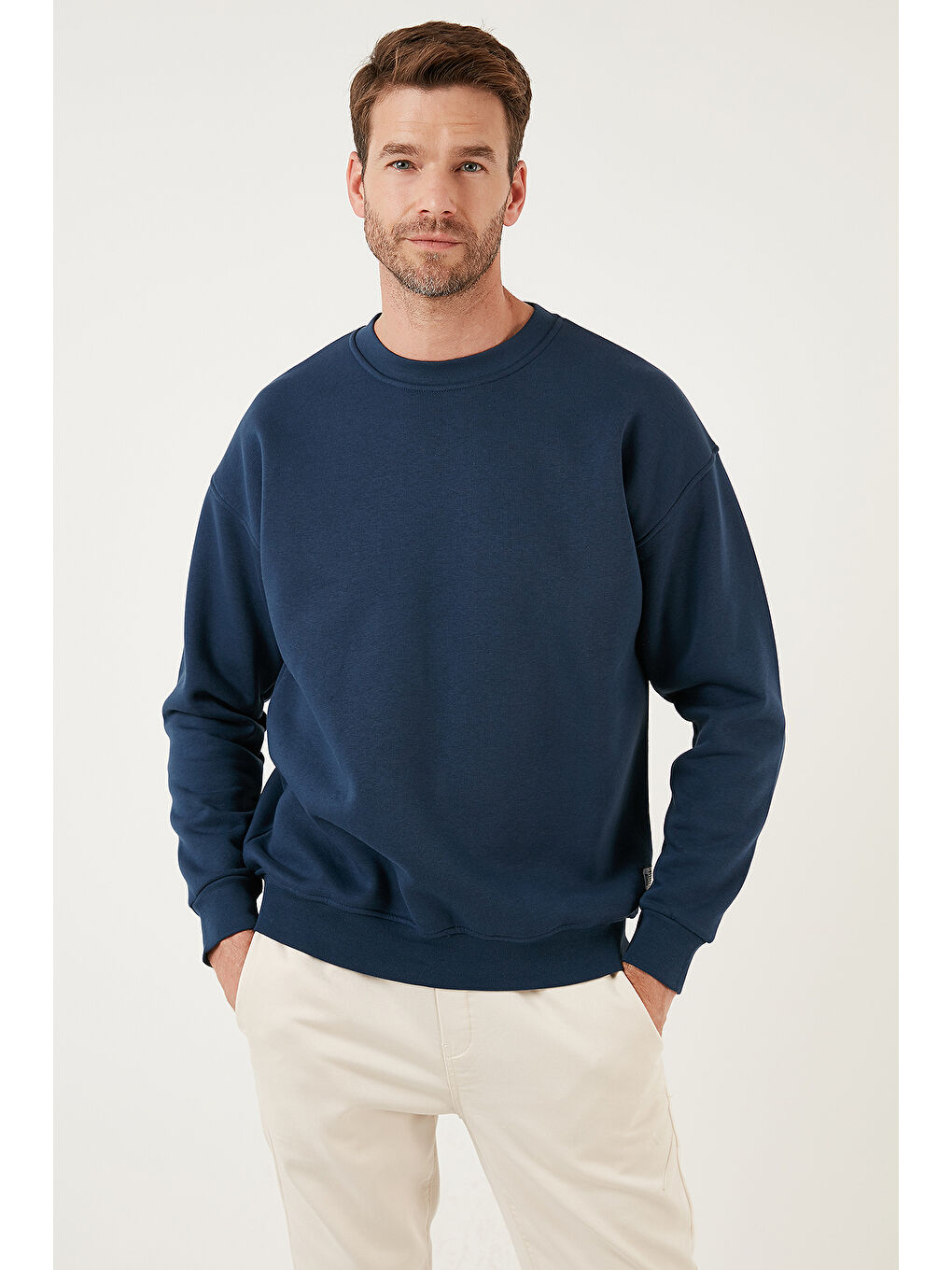 Yeşil Regular Fit Bisiklet Yaka Şardonlu 2'li Paket Sweat 5905255S2-1