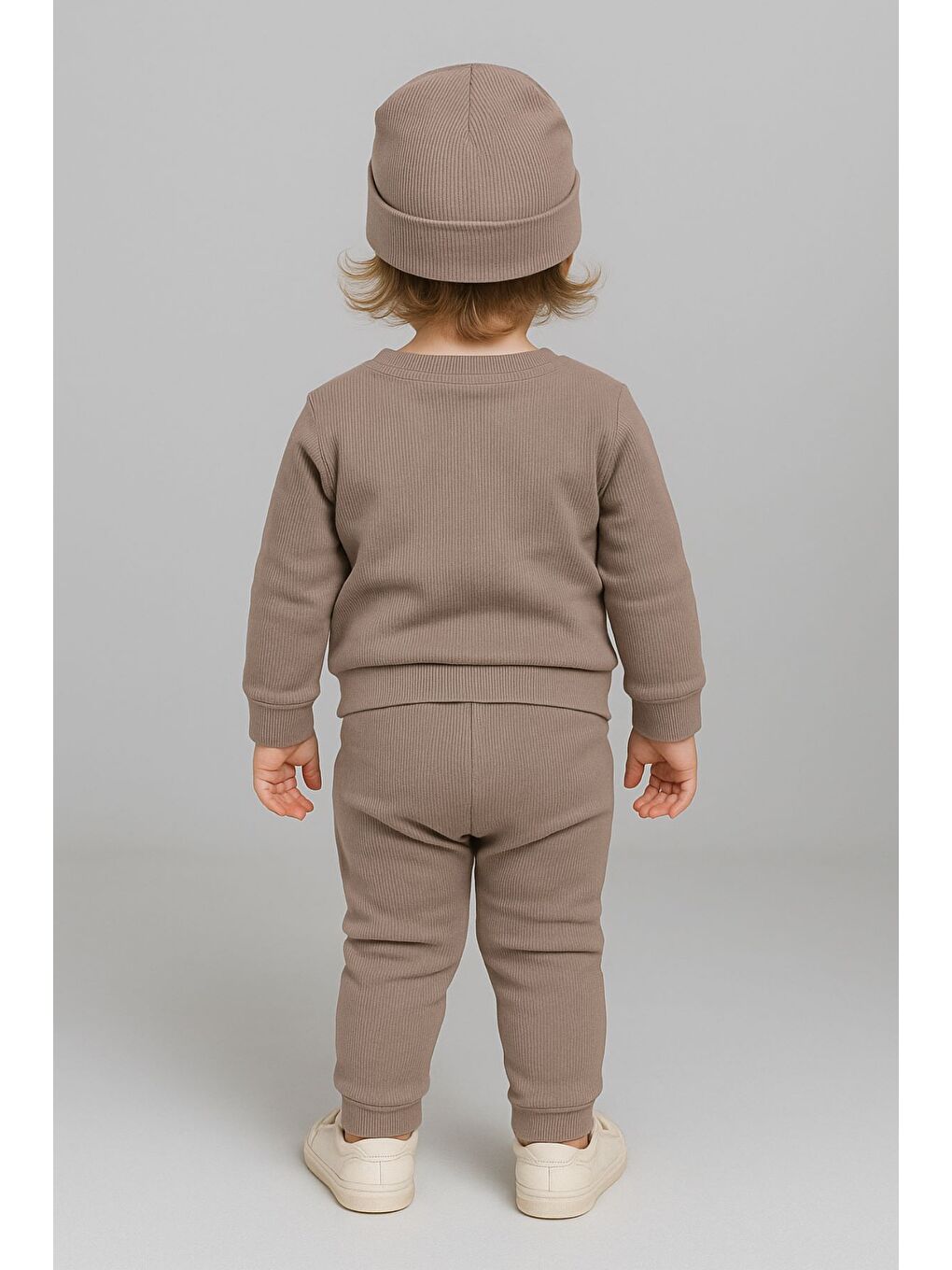 Bej Unisex 3'Lü Kaşkorse Bebe Takım-2