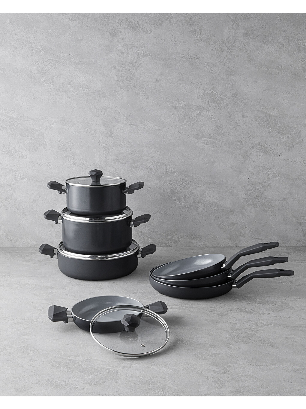Prego Cerawell Derin Tencere 24 Cm Siyah-5
