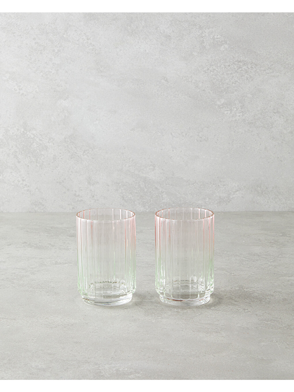 Glimmer Cam 2'li Bardak 330 Ml Pembe - Yeşil