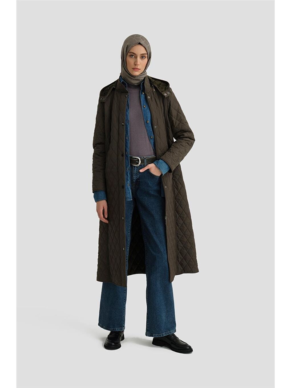 Yeşil Kapitone Mont 24Kd8802 Haki-2