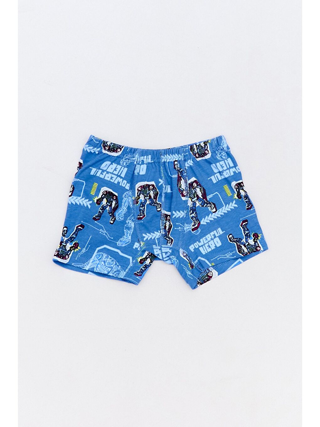 Mavi Dinozor Baskılı Erkek Çocuk 3 Lü Boxer-3