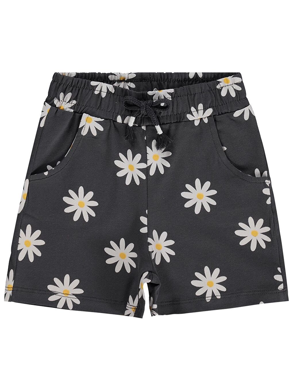 Antrasit Girls Papatya Desenli 2-5 Yaş Şort - Gri