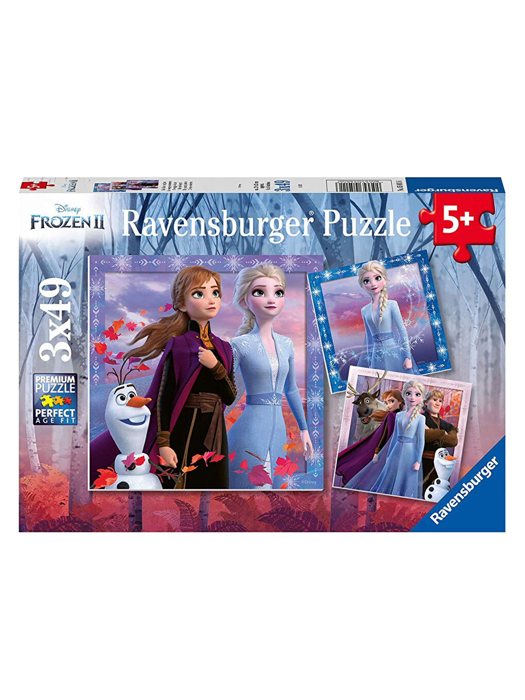 Ravensburger Renksiz Disney Frozen-2 3x49 Parça Puzzle 050116