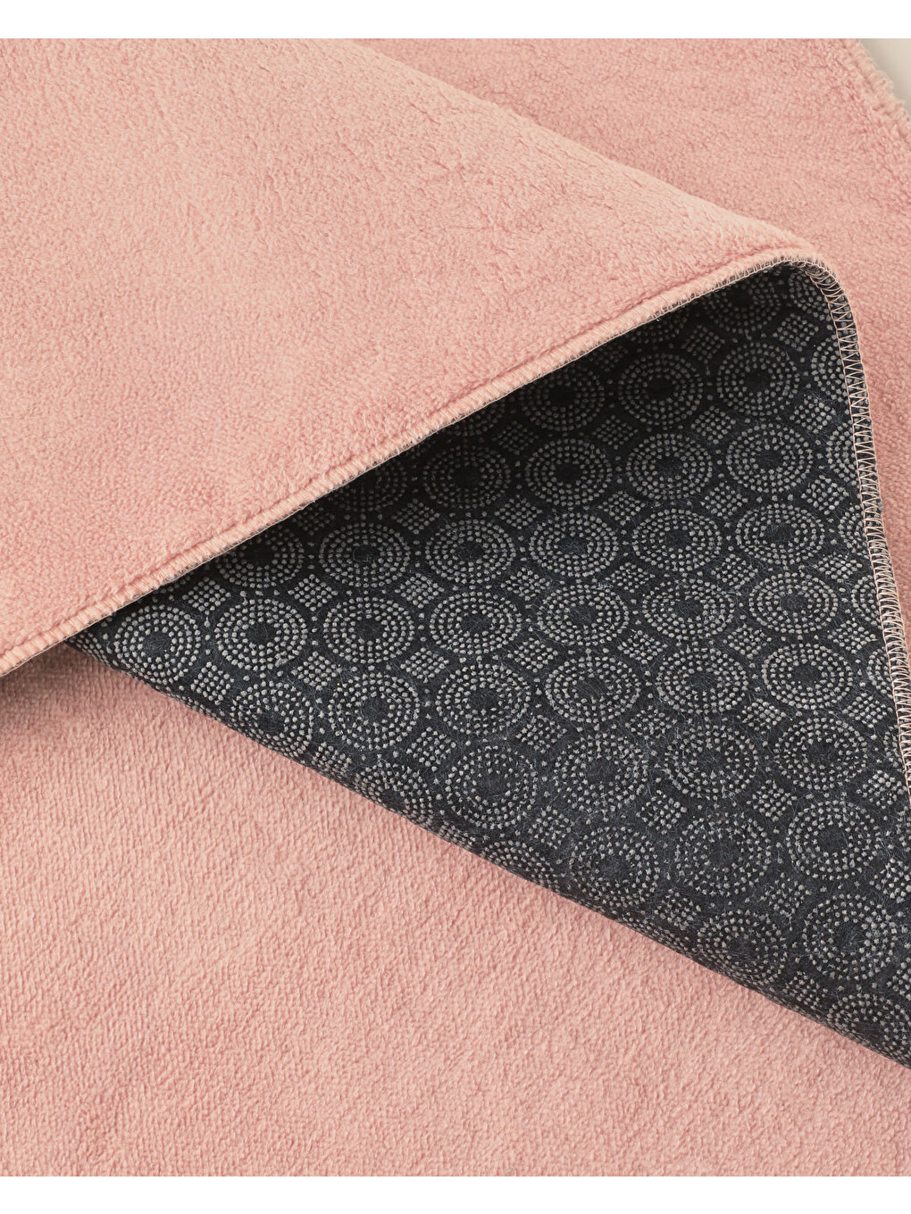 Pembe Basicline Kaydırmaz Taban Banyo Paspası Seti 60x80 Cm + 40x60 Cm Gül Kurusu-2