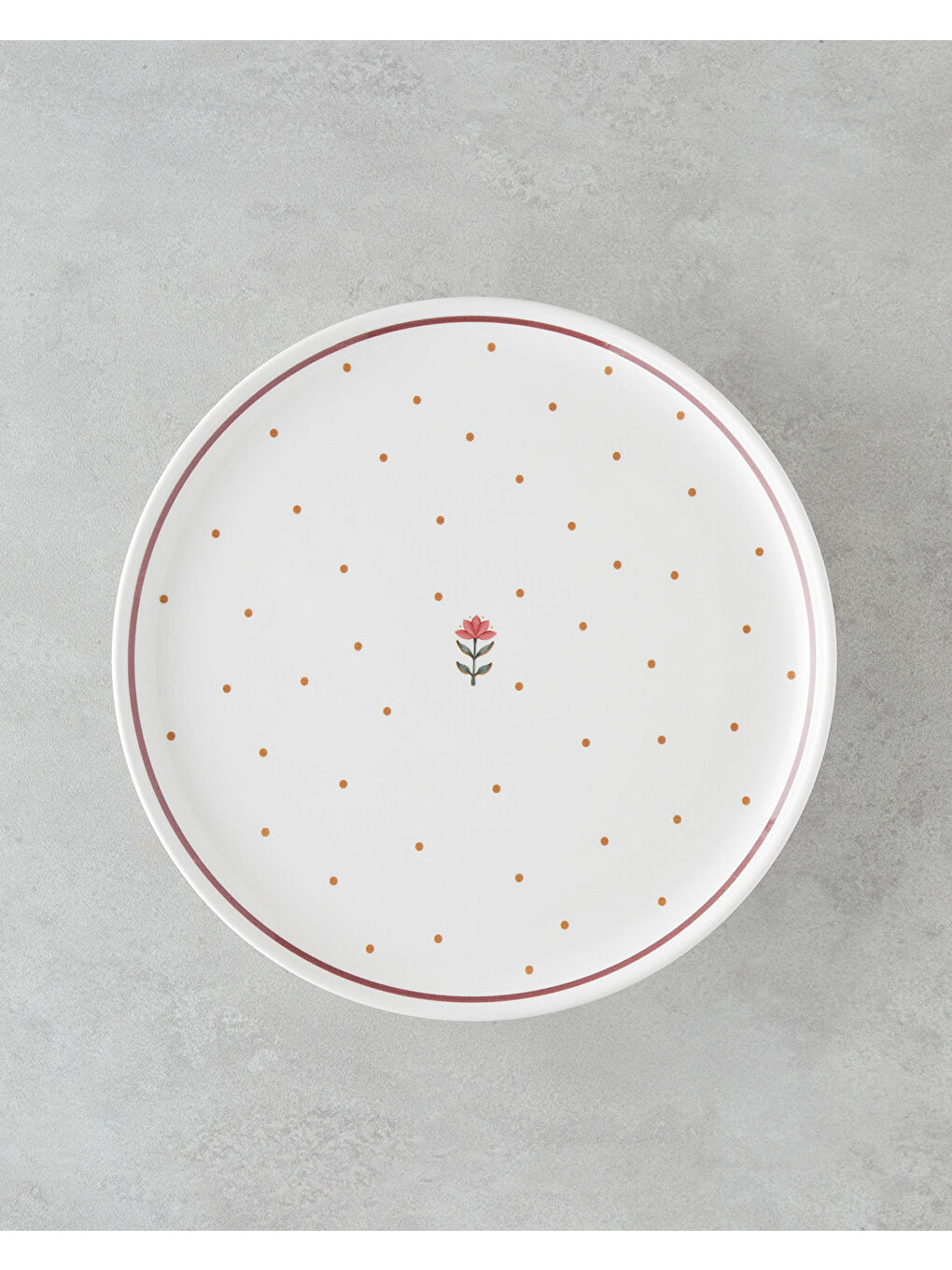 Beyaz Retro Seramik Pasta Seti 13 parça 6 kişilik Renkli-3