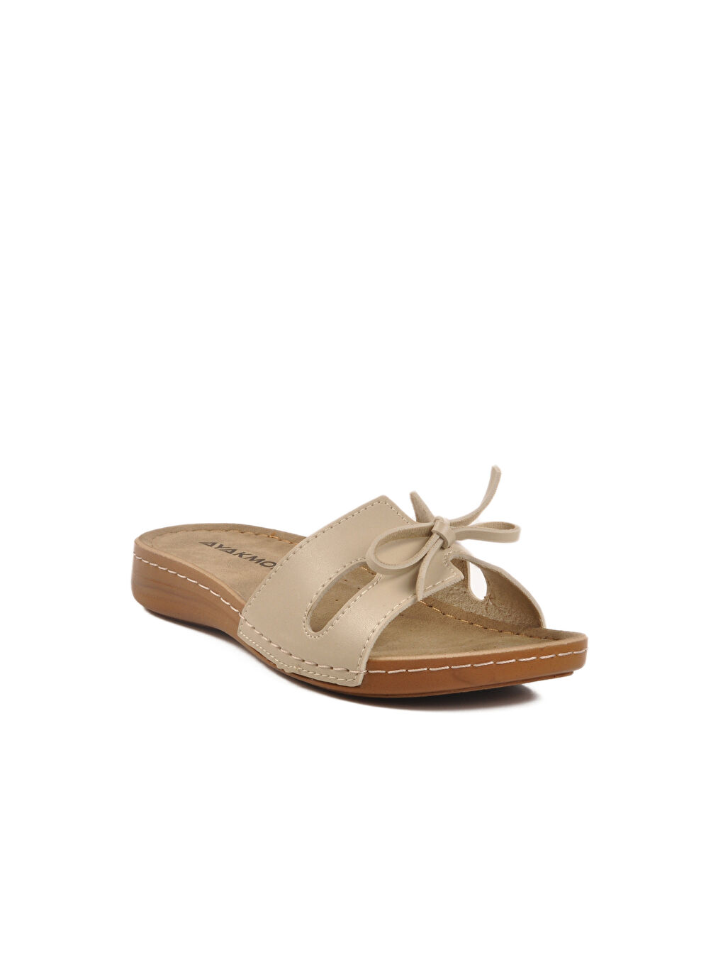 Bej İnce Taban Anatomik Kadın Terlik 11-367 Z-2
