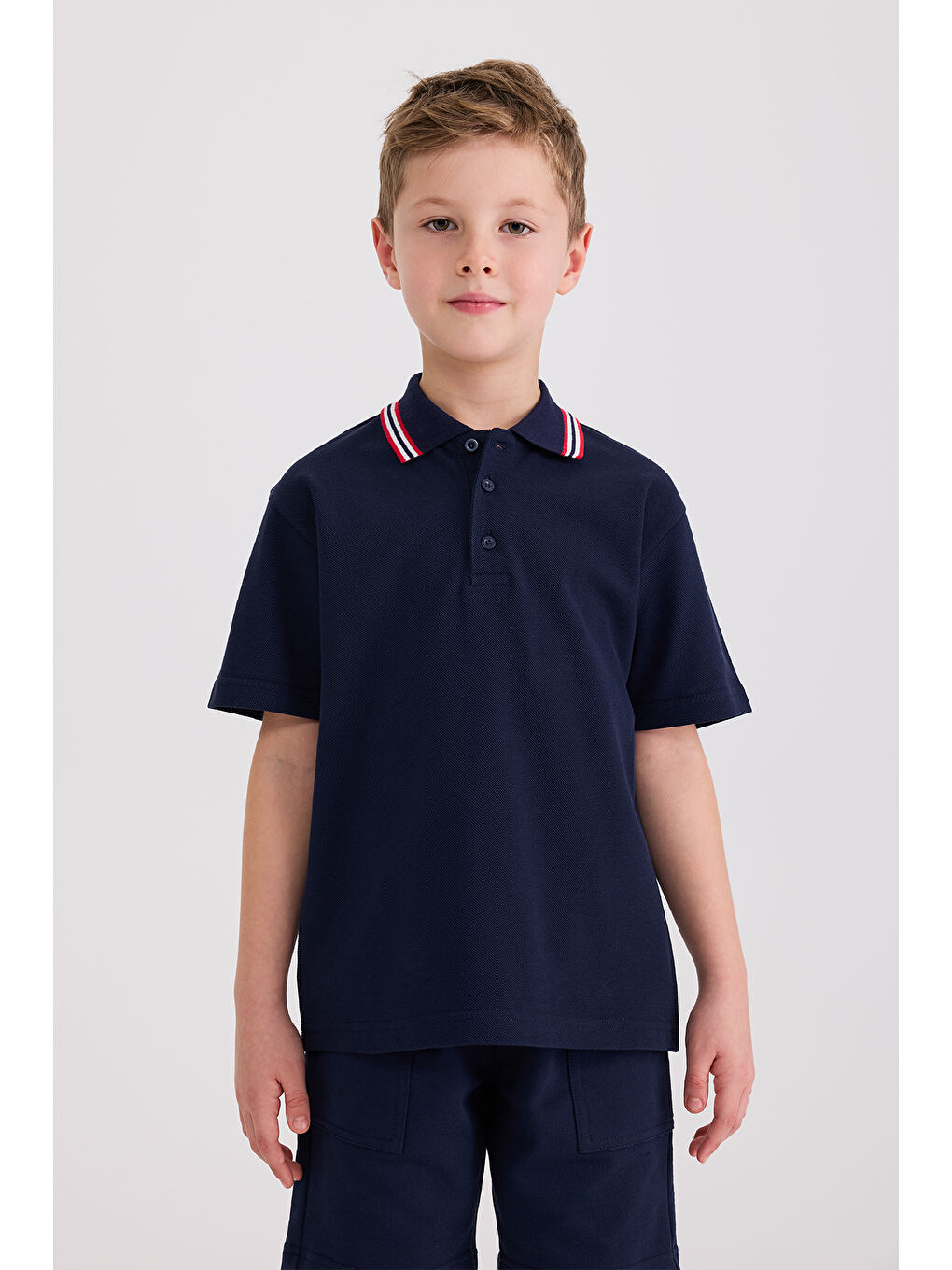 Erkek Çocuk Kısa Kollu Lacivert Tişört-5