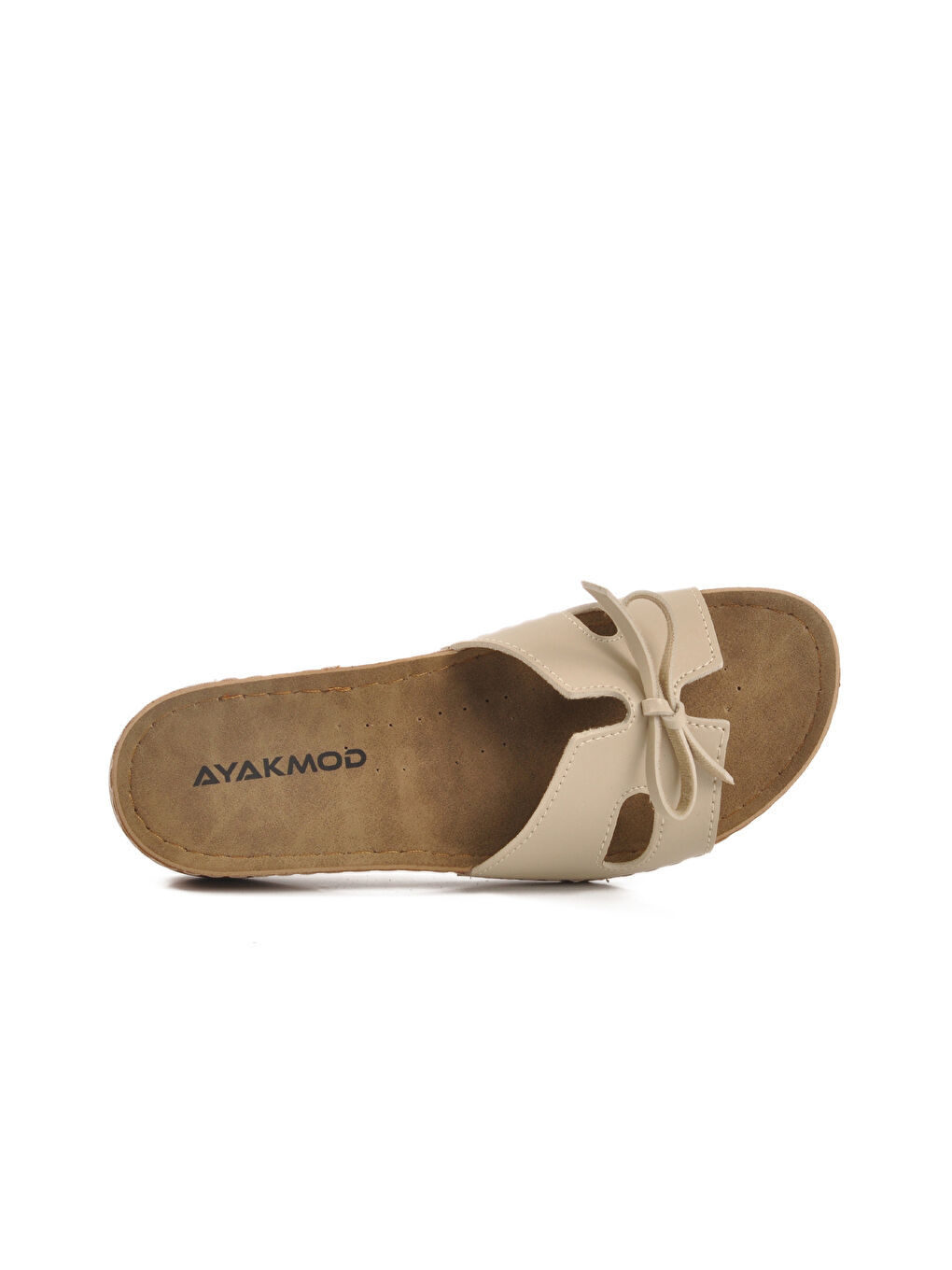 Bej İnce Taban Anatomik Kadın Terlik 11-367 Z-3