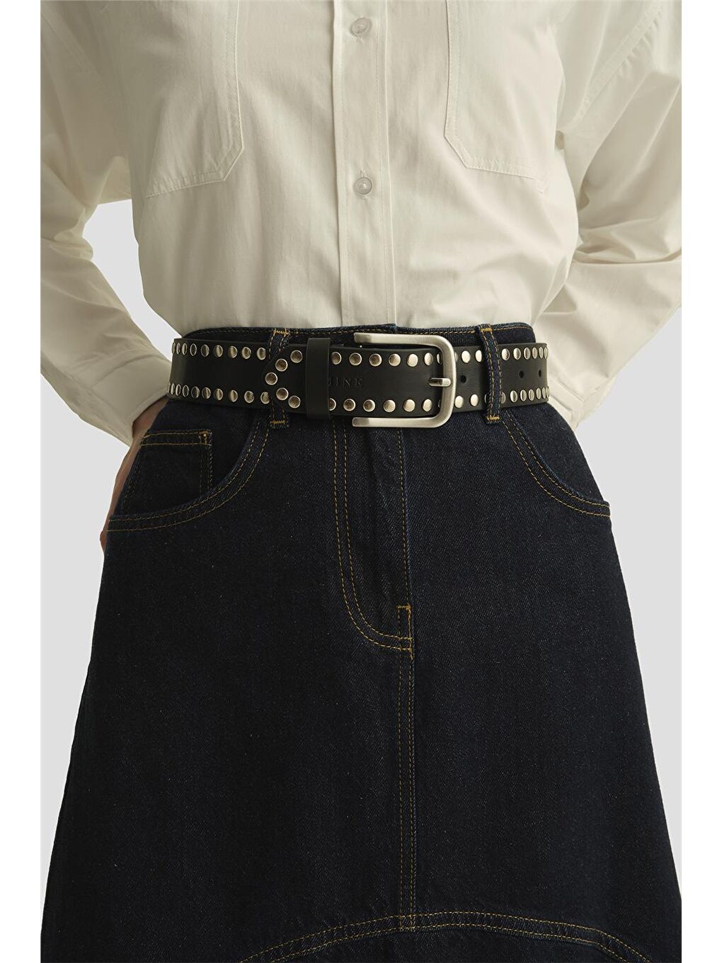 Trok Detaylı Deri Kemer 25Yd007 Siyah-3