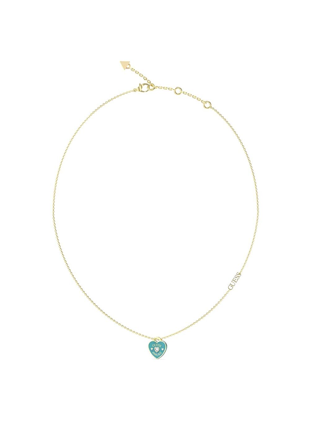 Sarı JGUJUBN05052JWYGLBTU Kalpli Kadın Kolye