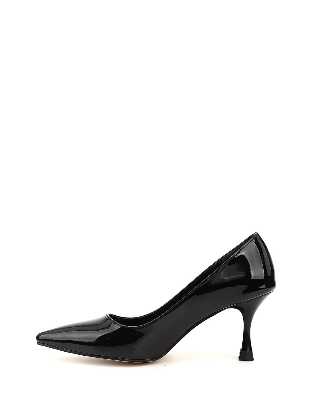 Kırmızı Kadın BAKIR-SİYAH Sivri Burun Kadeh Ökçe Stiletto-2