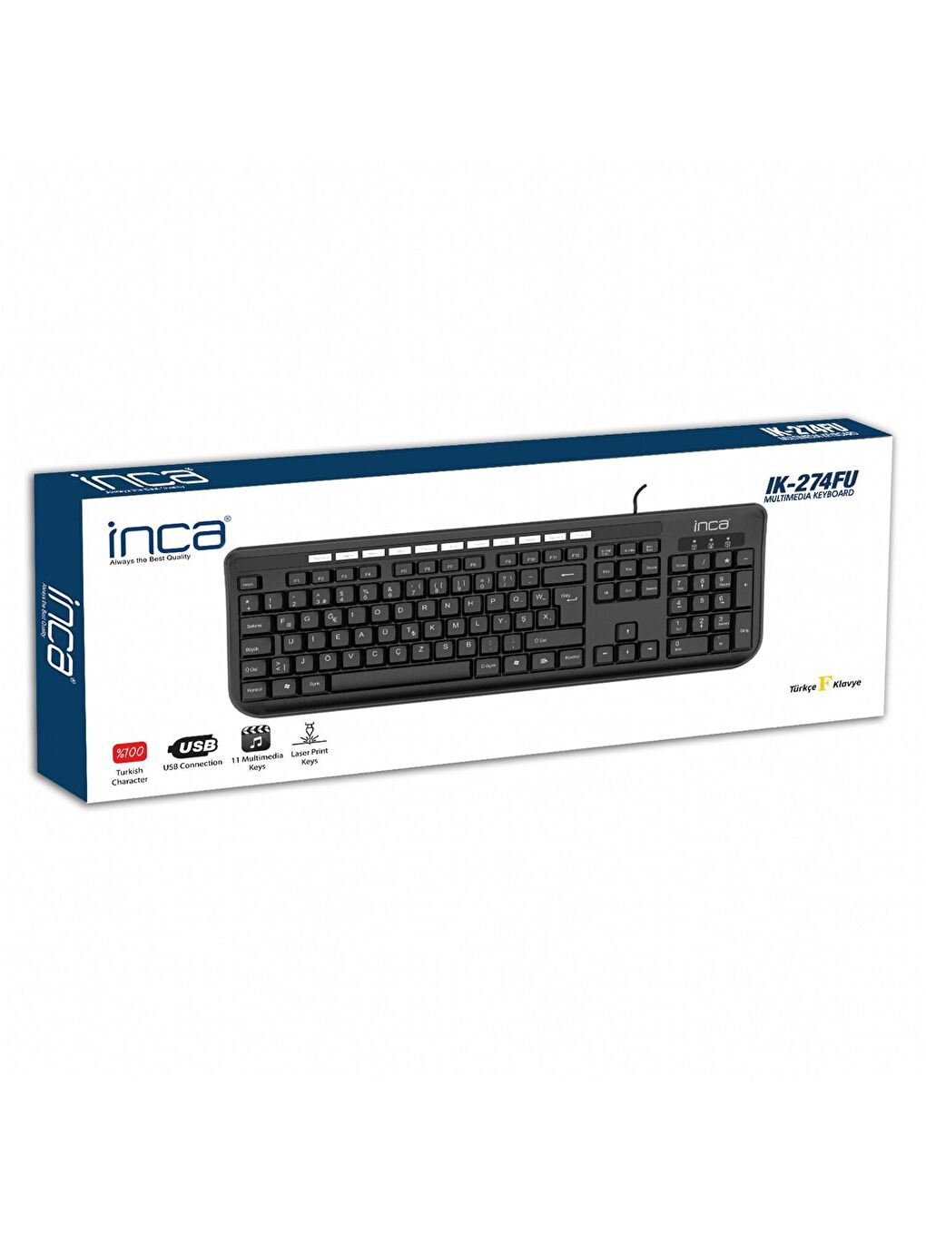 IK-274FU /USB Multimedia Black Laser Print F Klavye-4