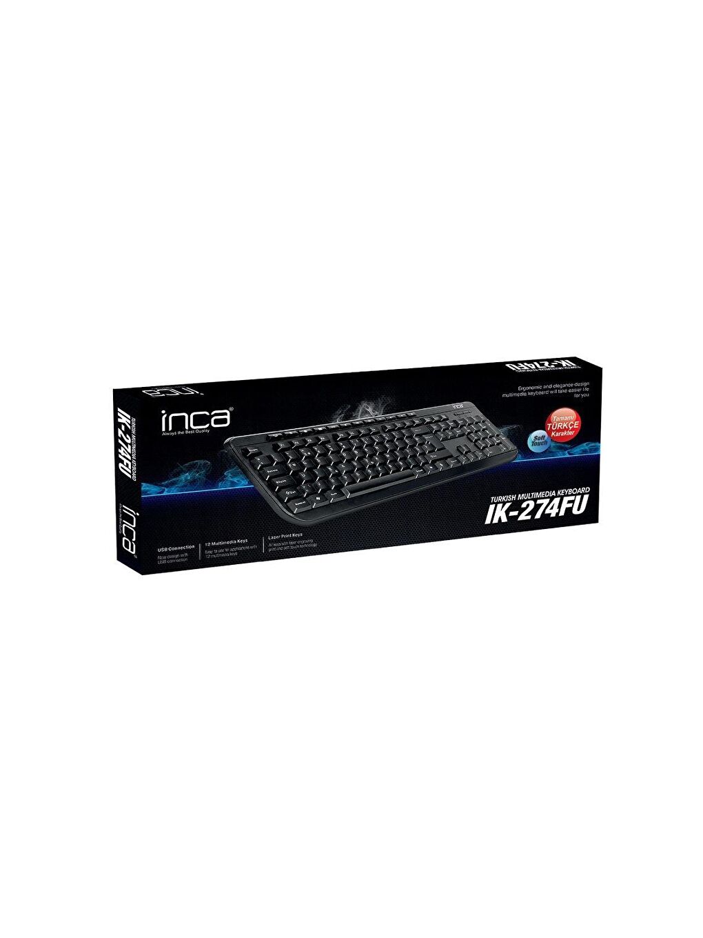 IK-274FU /USB Multimedia Black Laser Print F Klavye-6