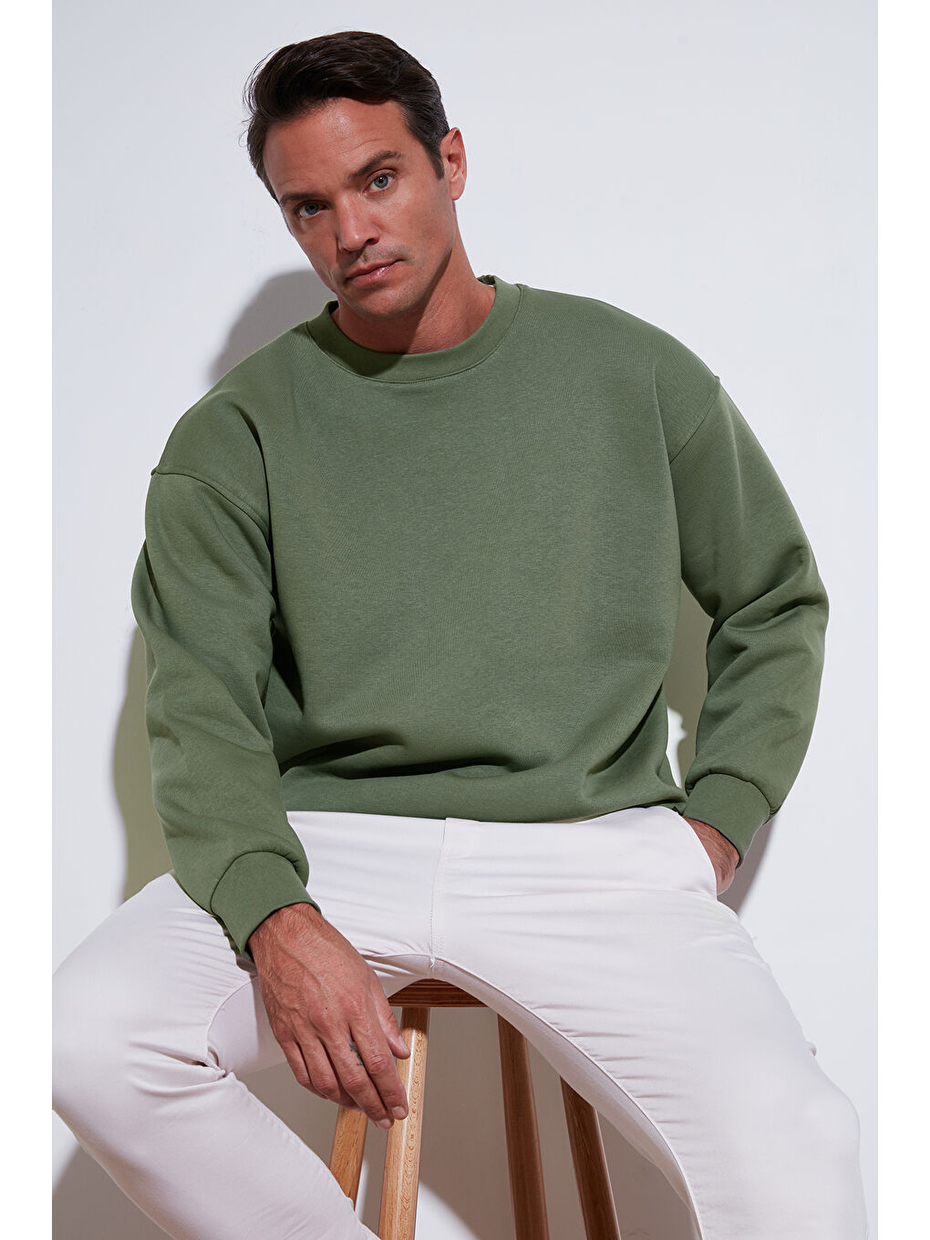 Gri Regular Fit Bisiklet Yaka Şardonlu 2'li Paket Sweat 5905255S2-2