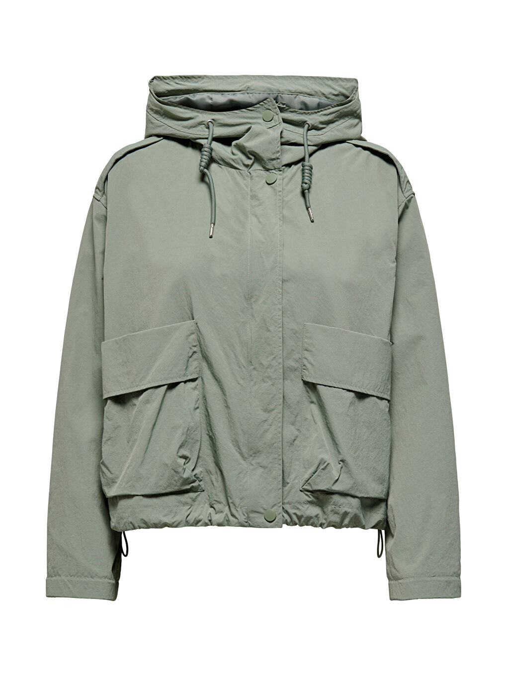 Yeşil Onlmamba Regular Fit Kapüşon Yaka Kadın Mont 15308621-5