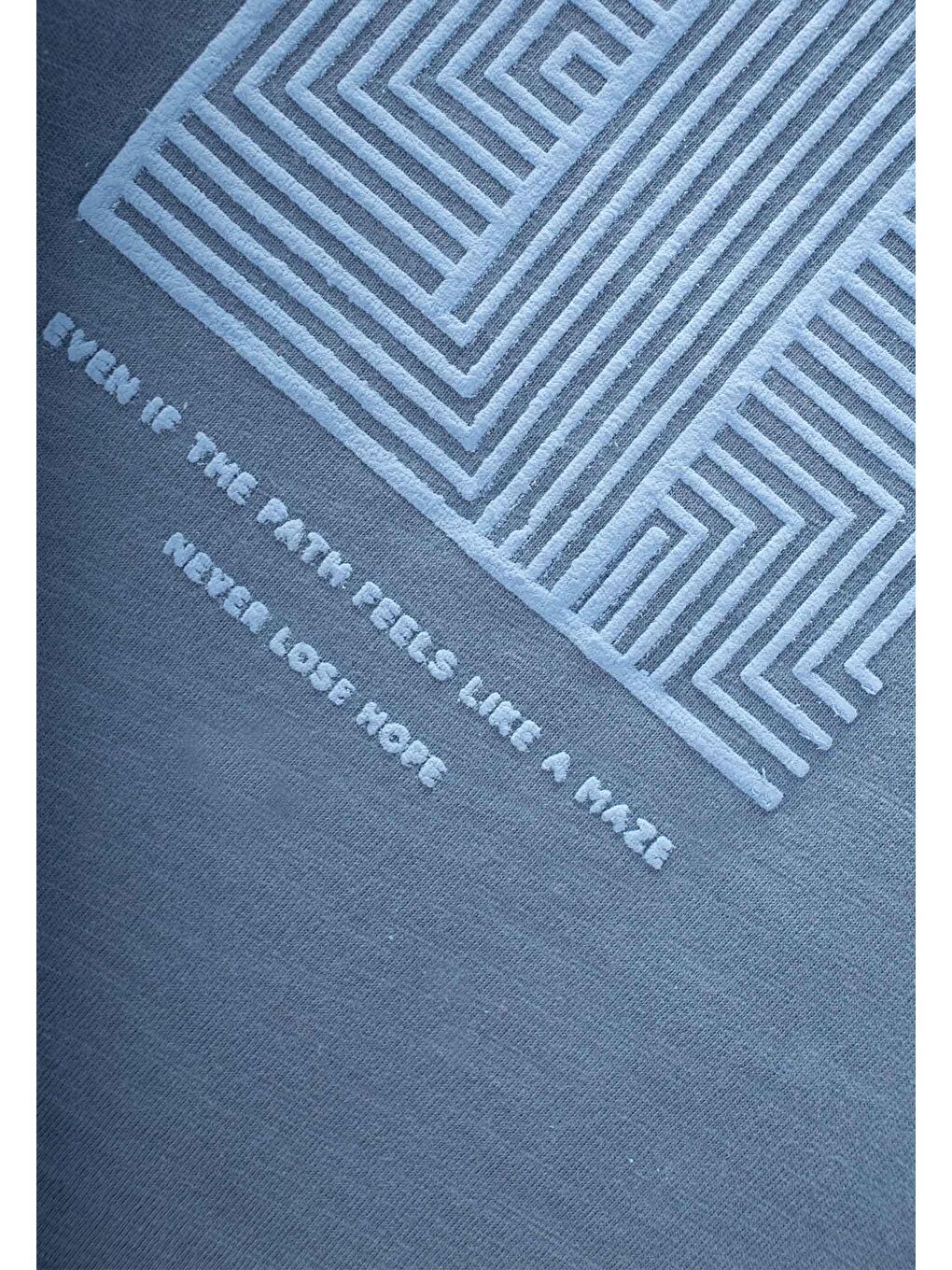 Baskılı Sweatshırt 2-10 Yaş İndigo Mavi-2