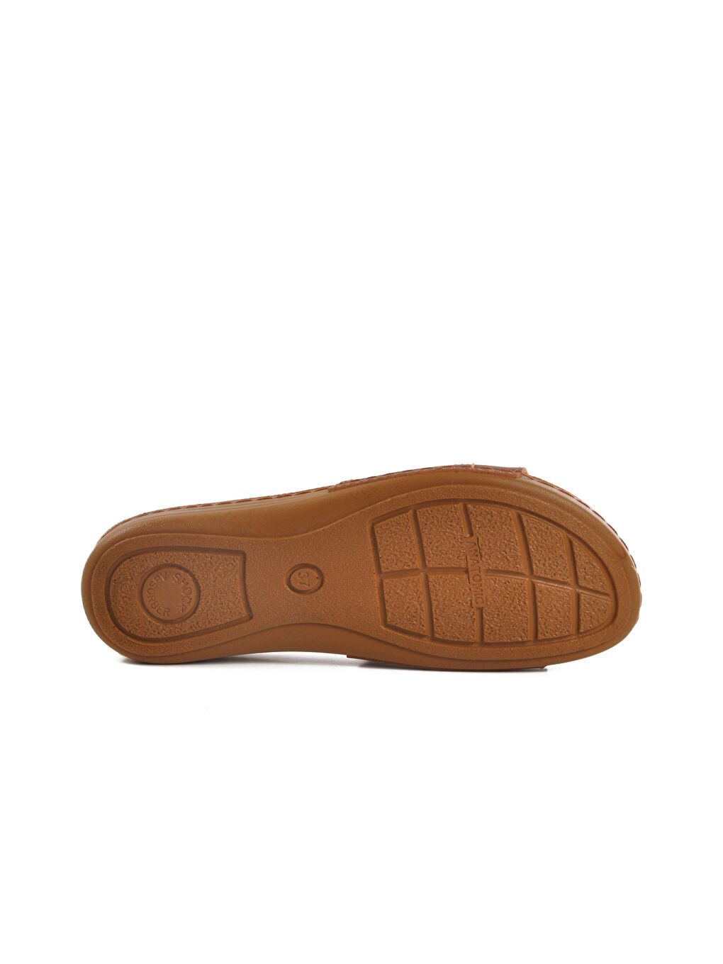 Kahverengi Taba İnce Taban Anatomik Kadın Terlik 11-367 Z-4