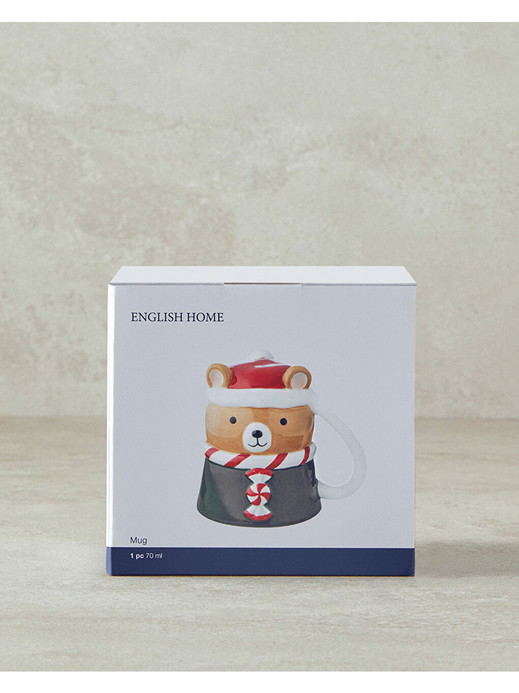 Beyaz Happy Bear Dolomite Yılbaşı Kupa 300 ml Renkli-3