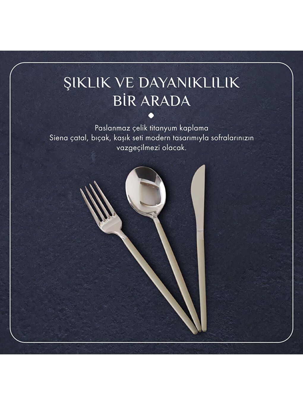 Siena 18 Parça 6 Kişilik Yemek Çatal Kaşık Bıçak Seti Yeşil-1