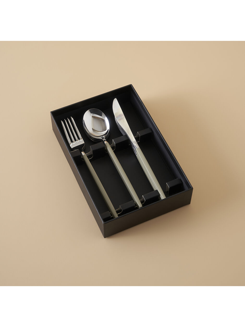 Siena 18 Parça 6 Kişilik Yemek Çatal Kaşık Bıçak Seti Yeşil-2