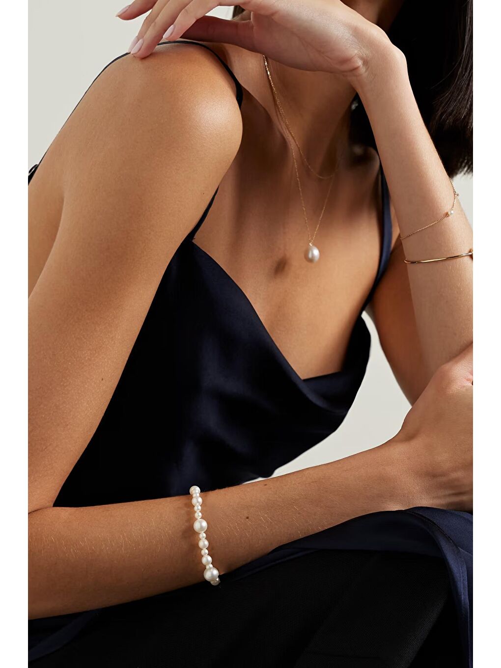 New Obsessions Beyaz Monte İnci Bileklik - 1