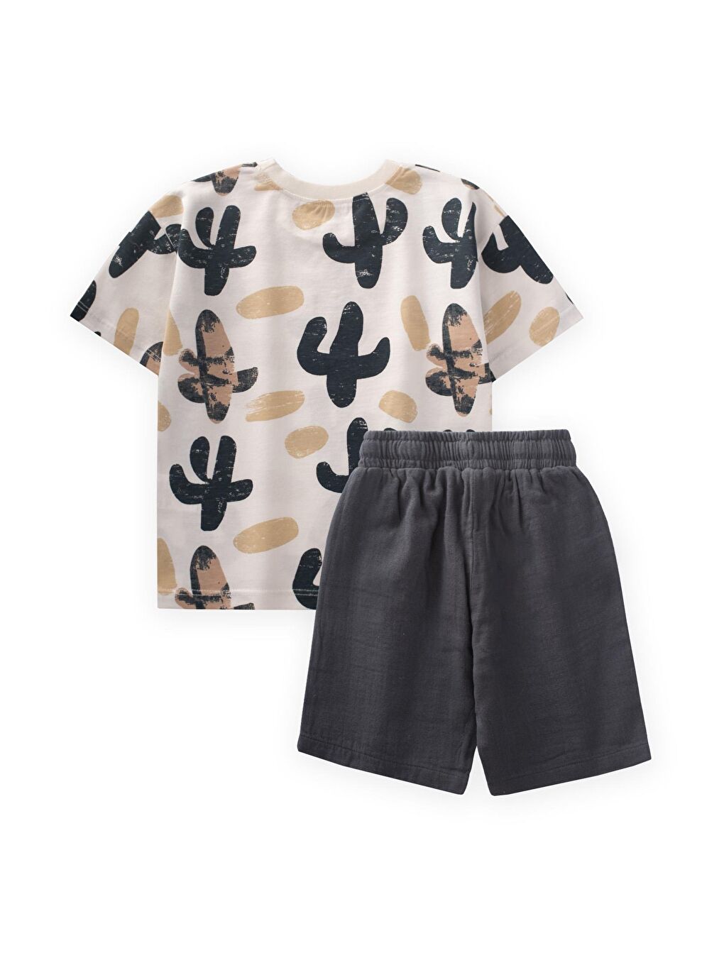 Ekru Erkek Çocuk Baskılı Takım-2