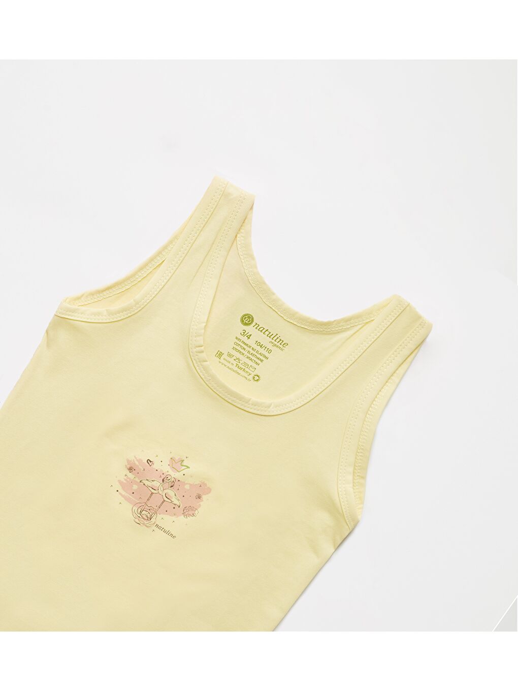 Mavi Kız Çocuk Organik Pamuklu  Atlet Queen Swan 4 lü Paket-2