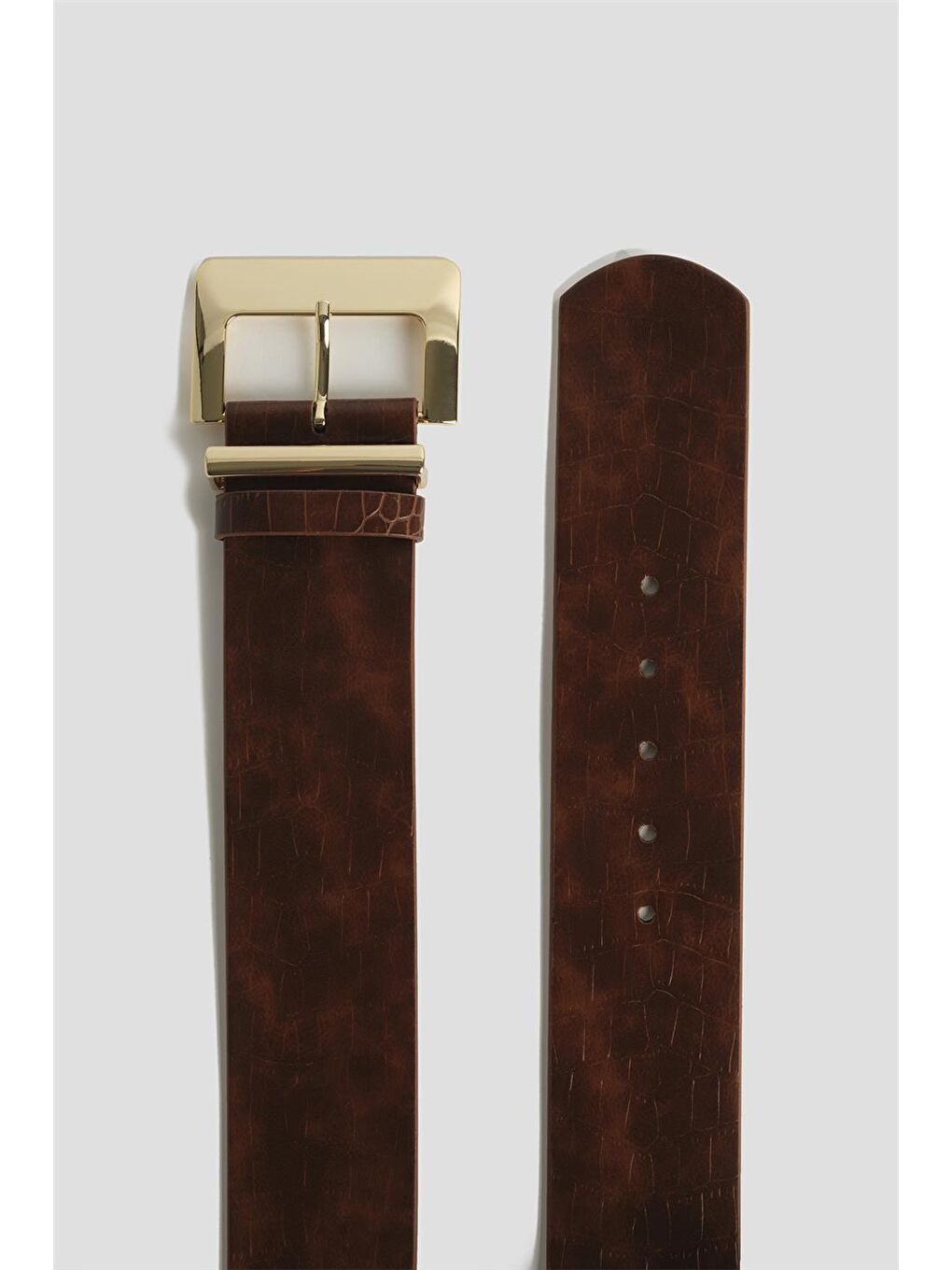 Kahverengi Kalın Deri Kemer 25Yd013 Taba-2