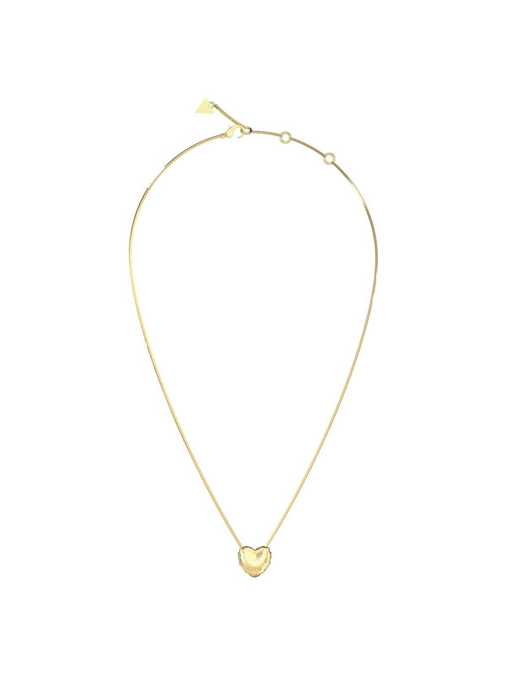 Sarı JGUJUBN05541JWYGTU Kalpli Kadın Kolye