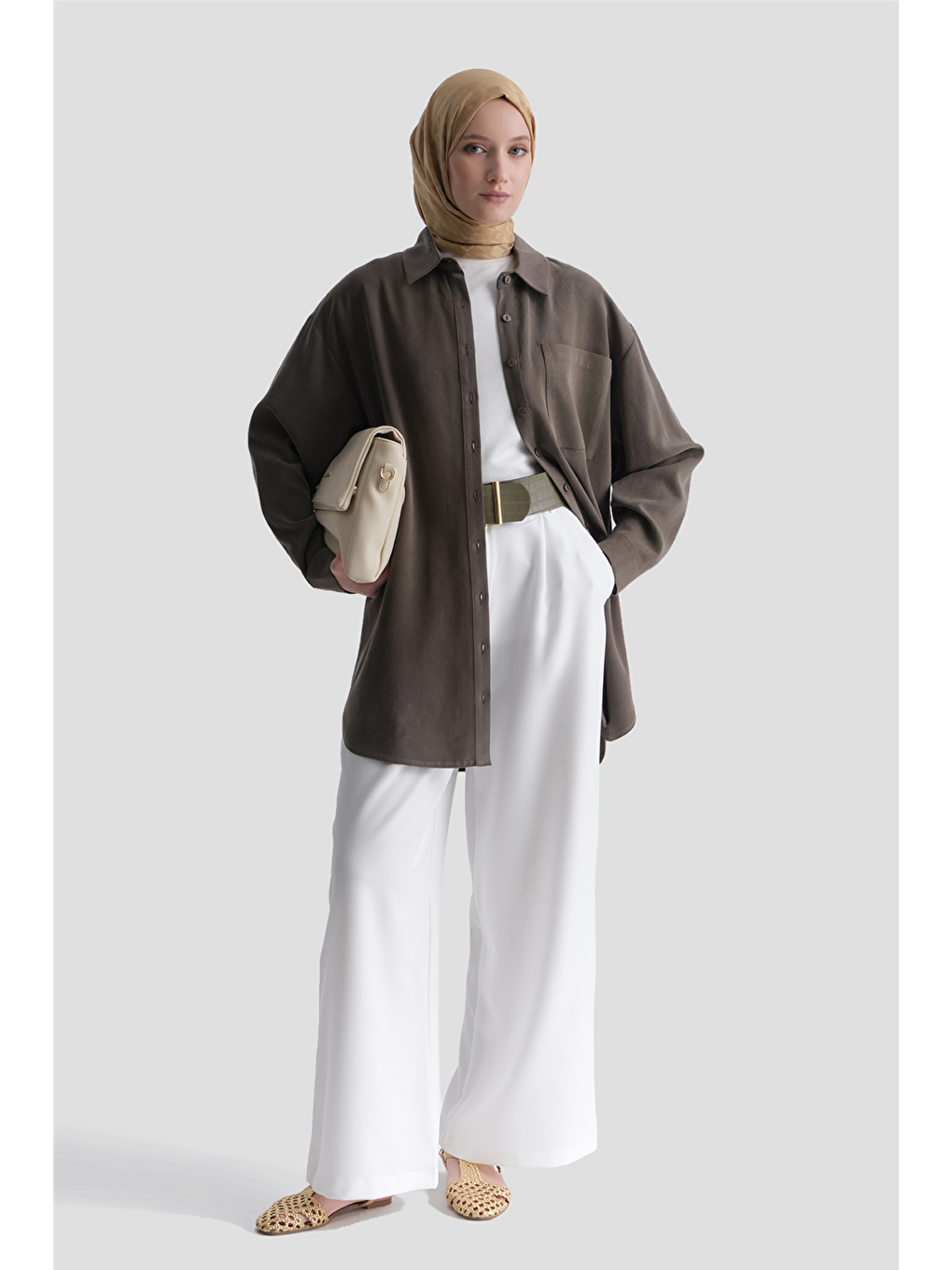 Palazzo Pantolon Ekru-1