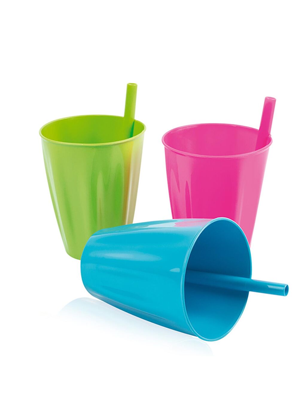 Karışık Poşetli Pipetli 3 lü Bardak UR-3181 GKH