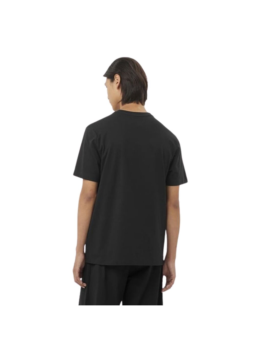 Chest Logo Erkek Siyah Tişört-3