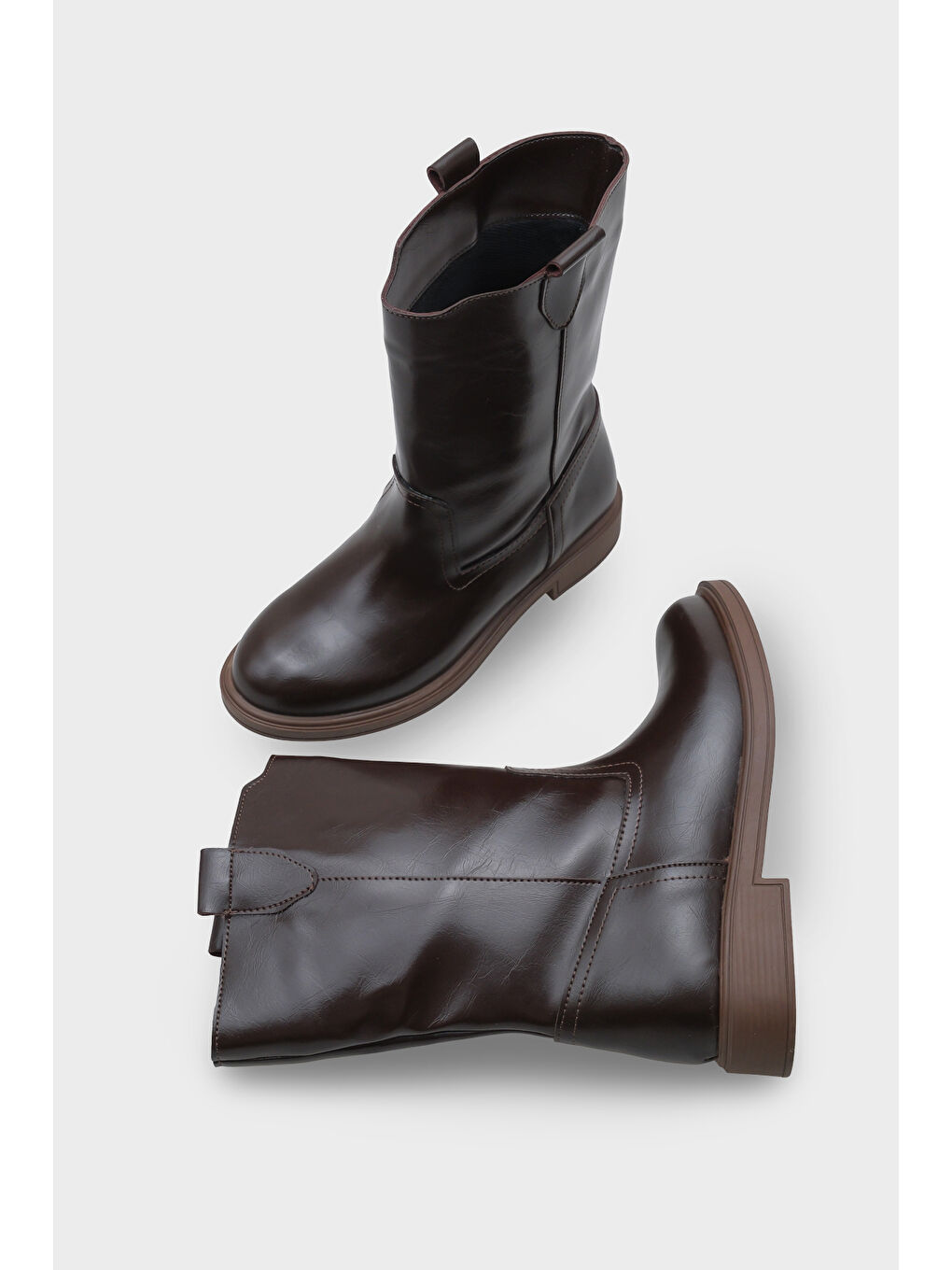 Emmye Kadın Koyu Kahverengi Bot-5