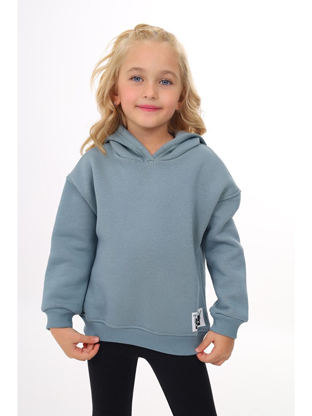 Mavi Kız Çocuk Baskılı Sweatshirt