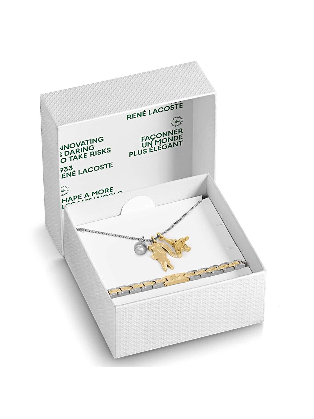 Sarı LACJ2070045 Kolye ve Bileklik Seti-1