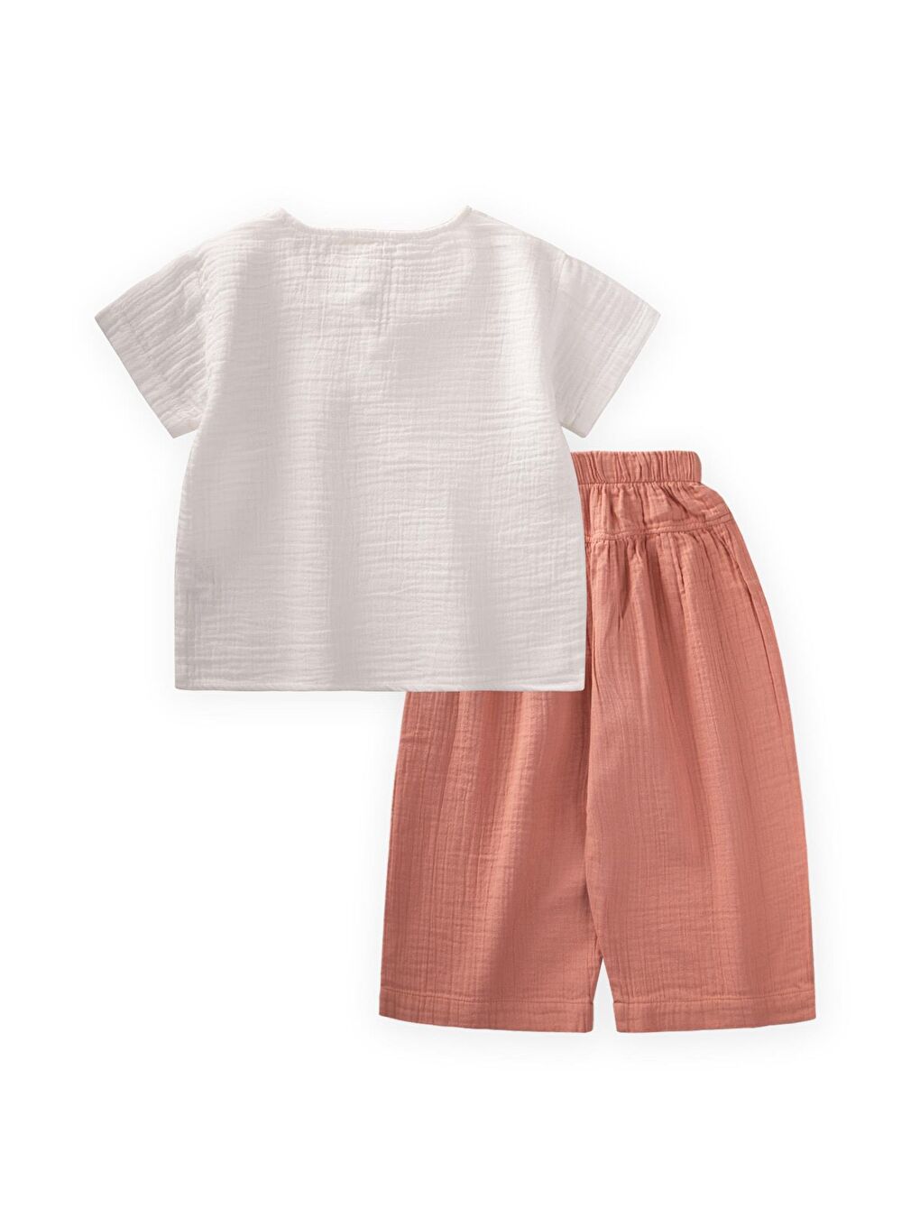 Beyaz Kız Çocuk Müslin Takım-1