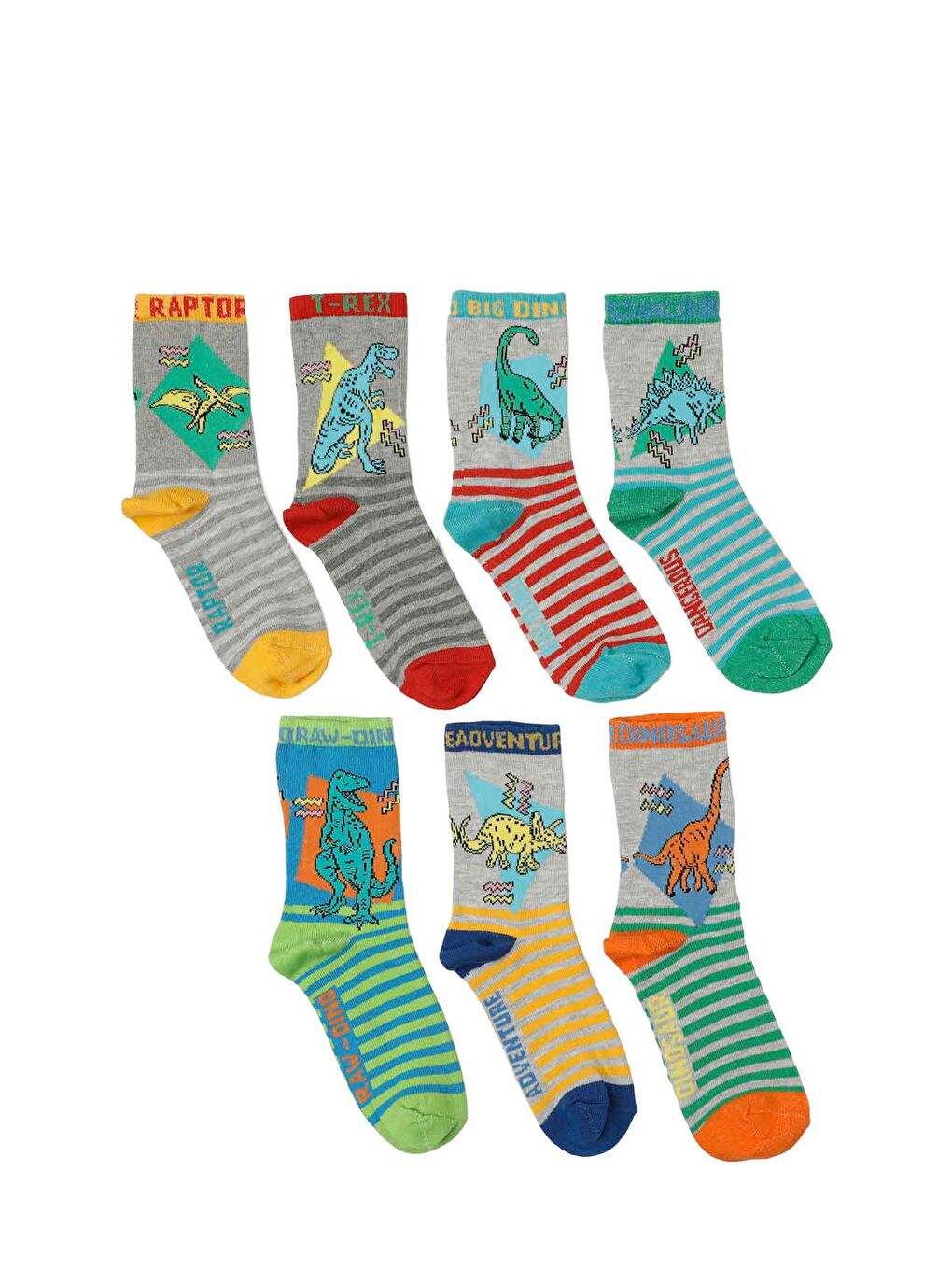 Karışık RAWDINO 7 LI SKT-B 5PR Çok Renkli Erkek Çocuk 7 Li Çorap
