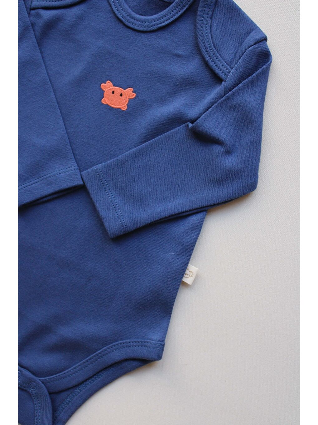 İndigo Yengeç Nakışlı Uzun Kollu Body-5