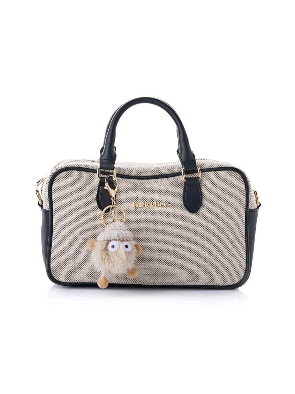 Siyah Rosa Kanvas El ve Omuz Çantası