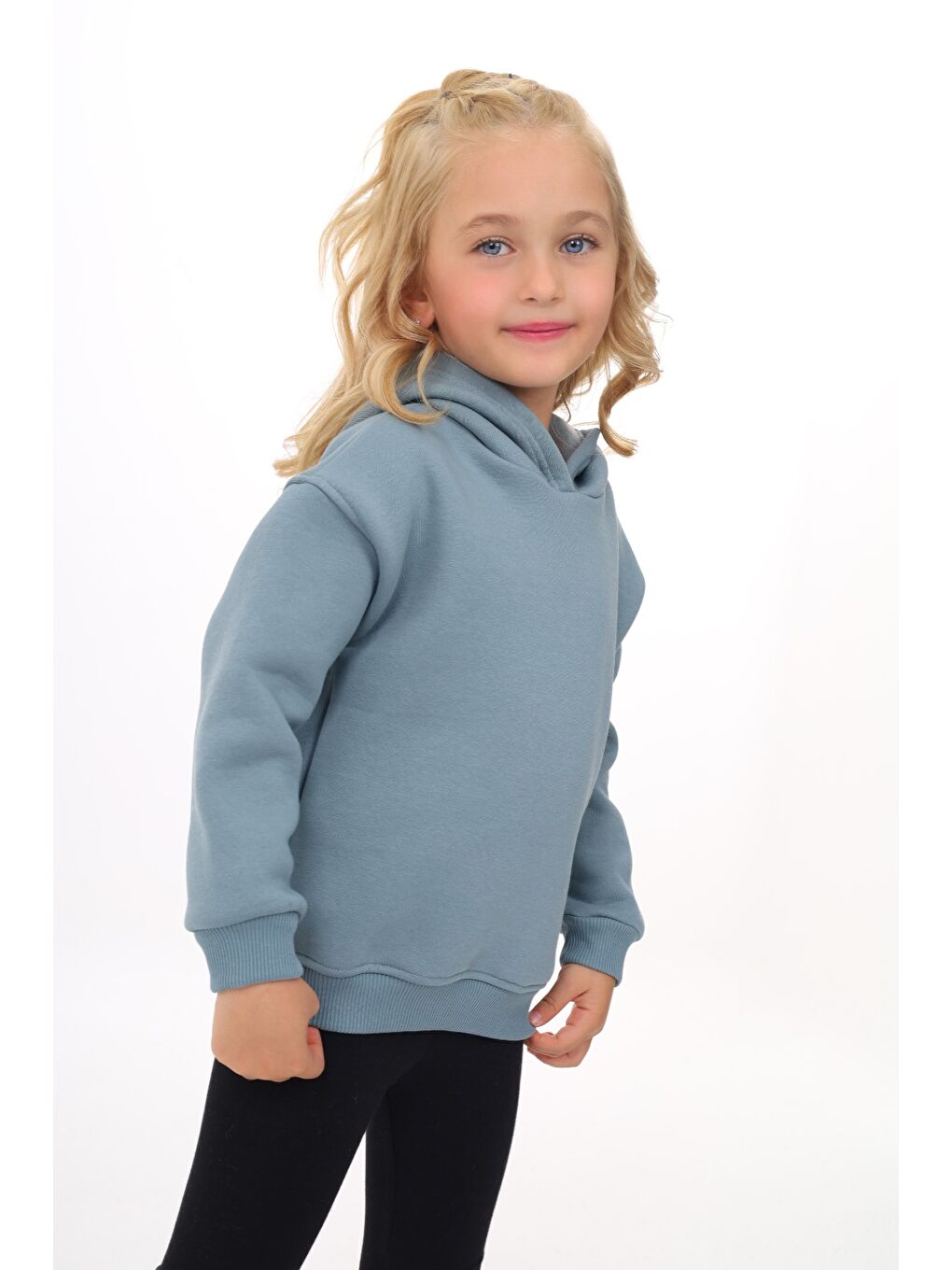 Mavi Kız Çocuk Baskılı Sweatshirt-2