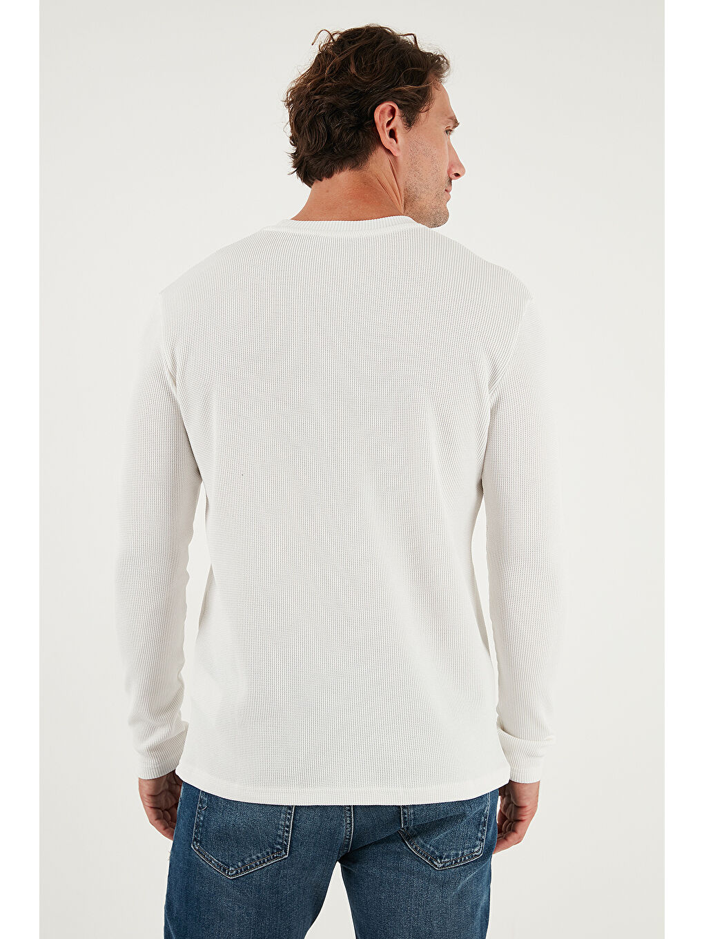 Haki Pamuklu Bisiklet Yaka Slim Fit Basic 2'li Paket Sweat 5905073S2-3