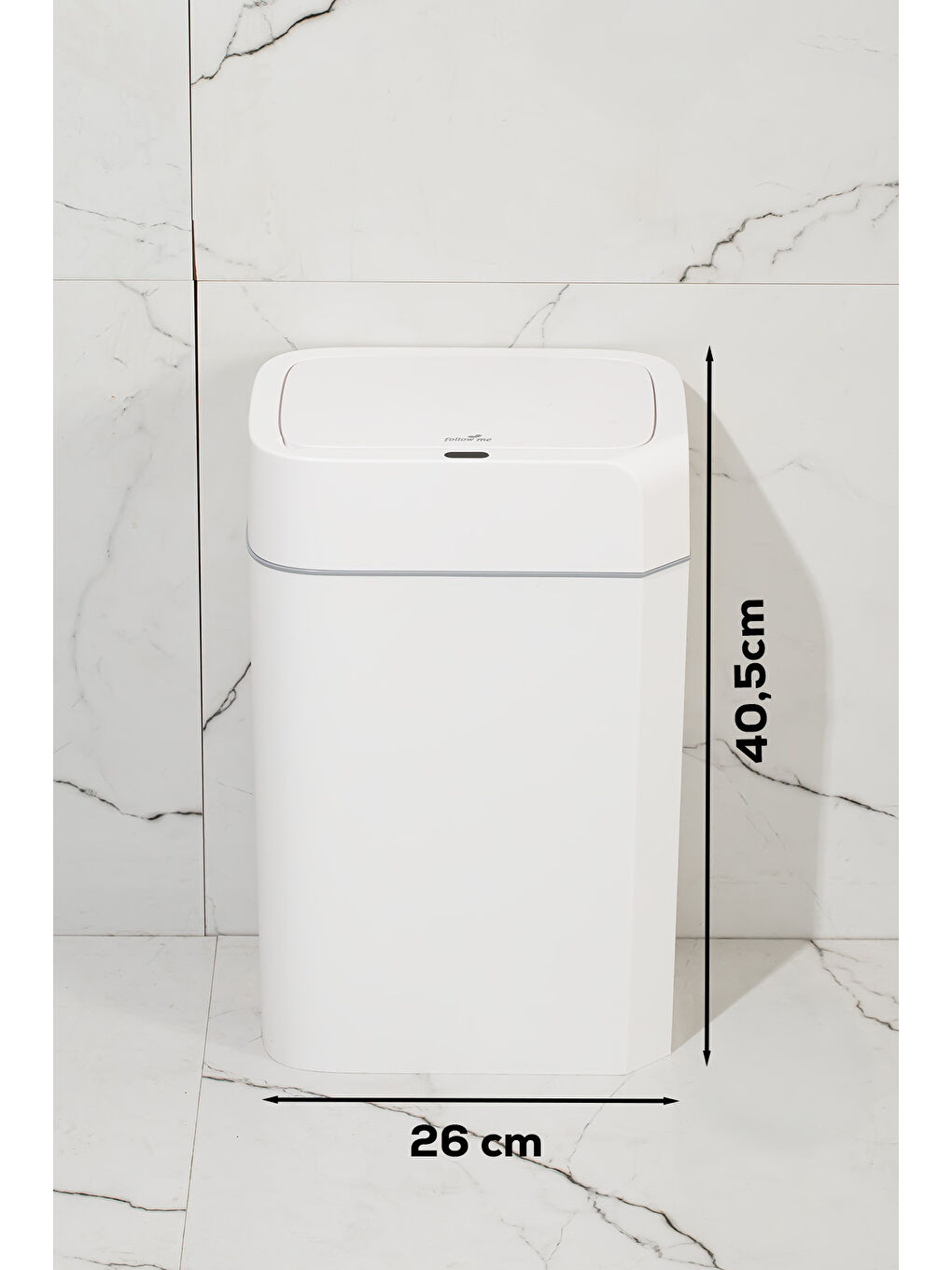 Beyaz Me02 Hareket Sensörlü Sessiz Çöp Kutusu 18 lt-2